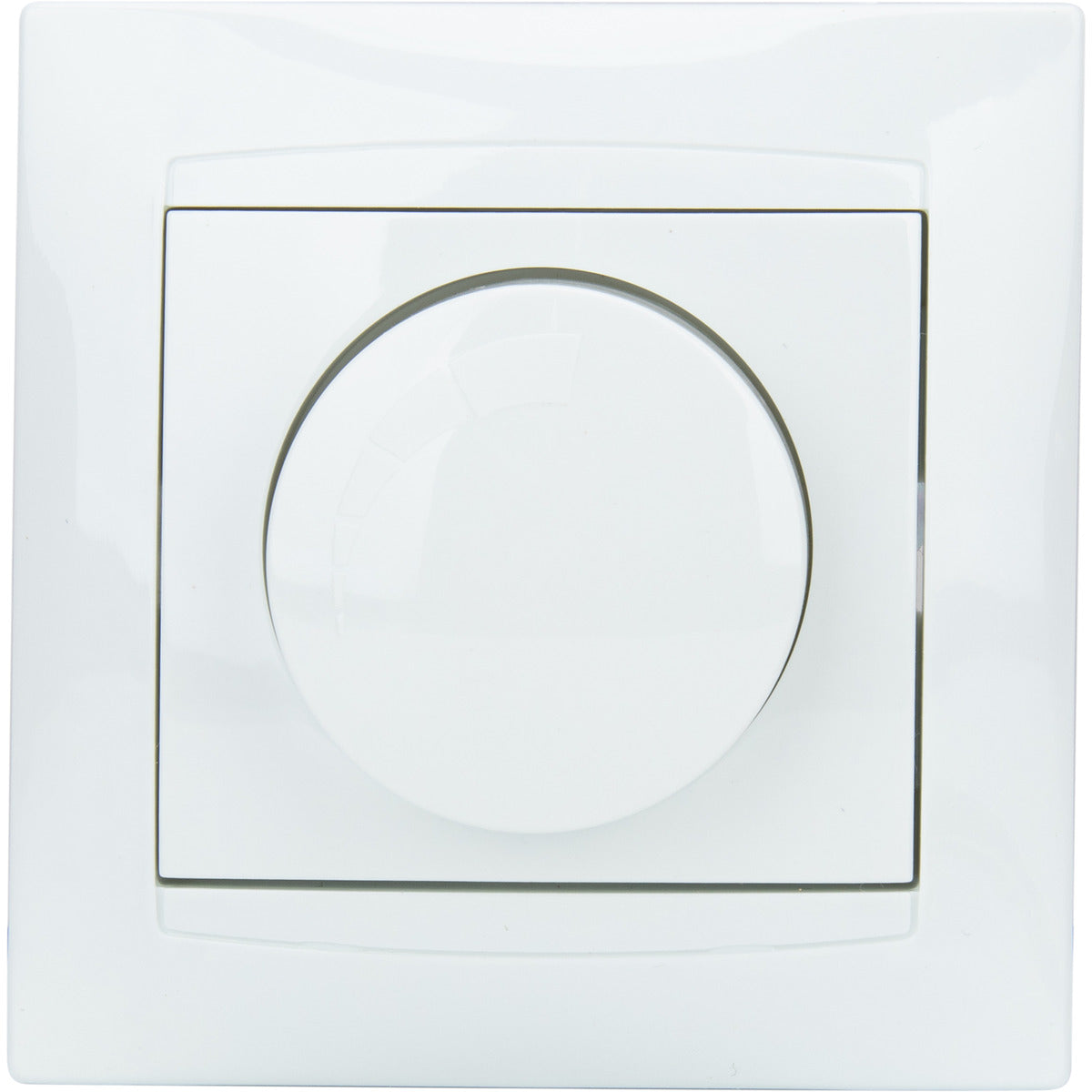 Variateur rotatif encastré 200W Zyna - Blanc - Zenitech