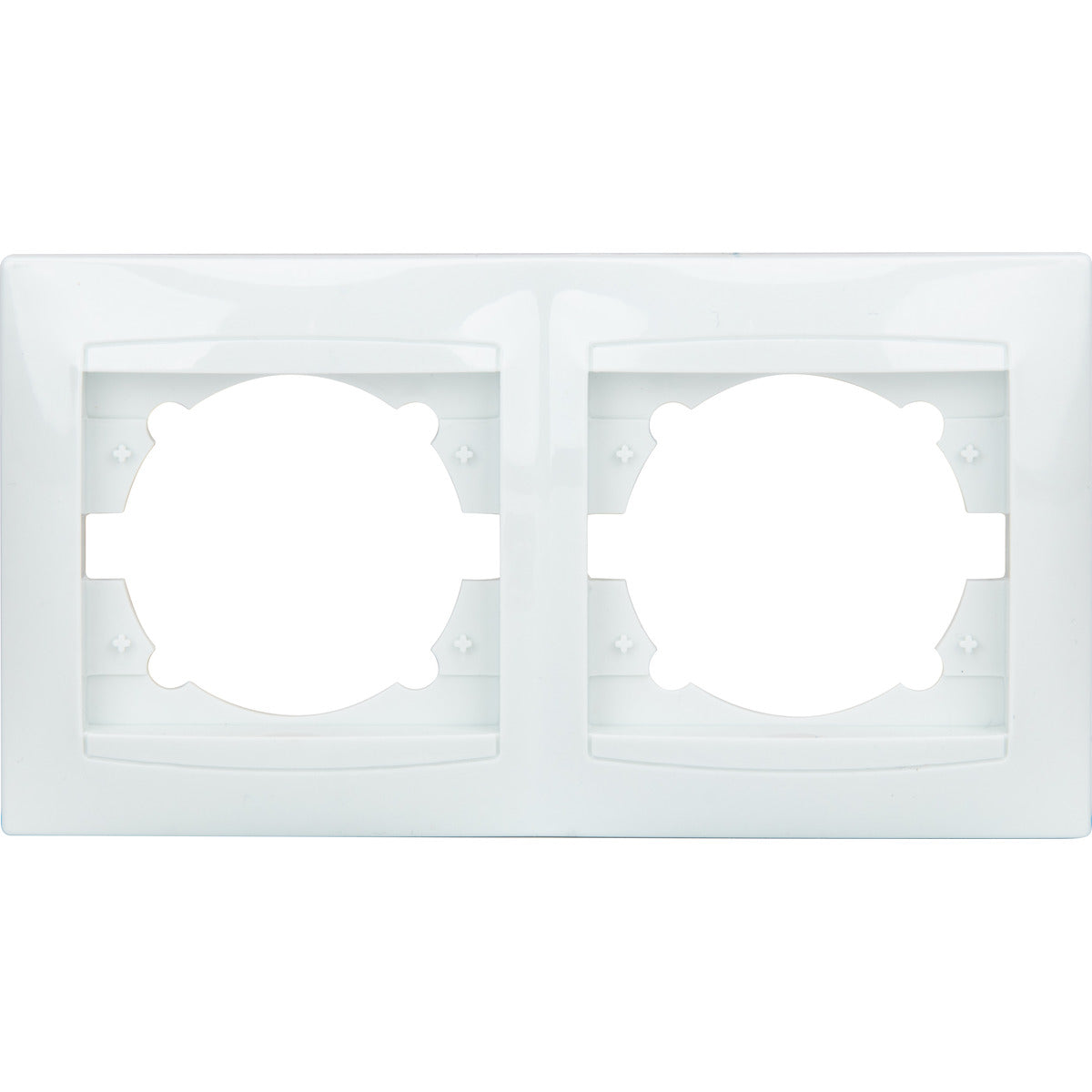 Double plaque encastrée Zyna - Blanc - Zenitech