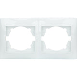 Double plaque encastrée Zyna - Blanc - Zenitech