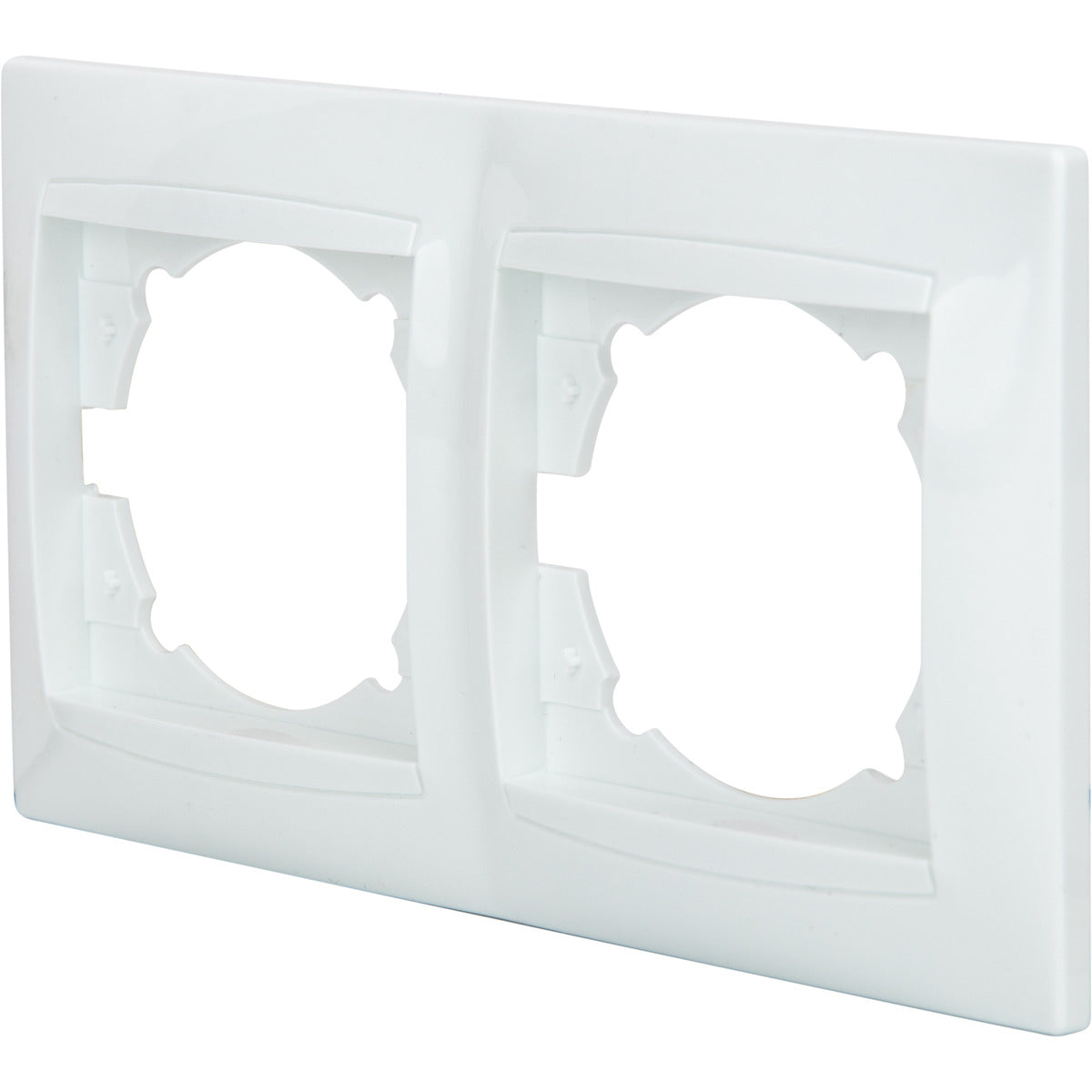 Double plaque encastrée Zyna - Blanc - Zenitech