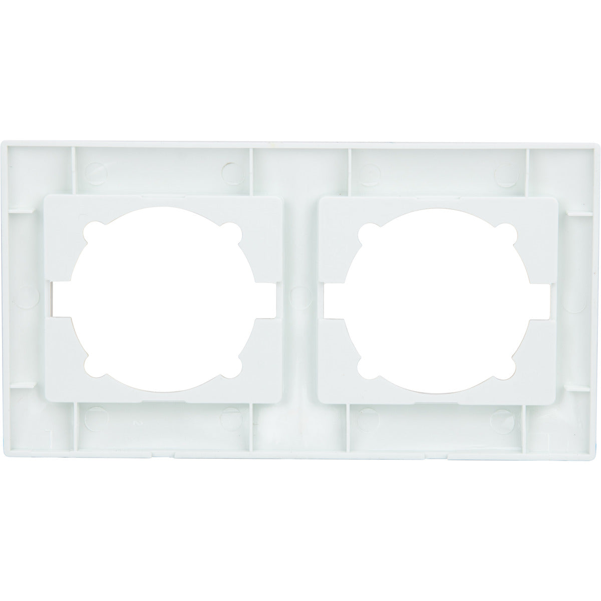 Double plaque encastrée Zyna - Blanc - Zenitech