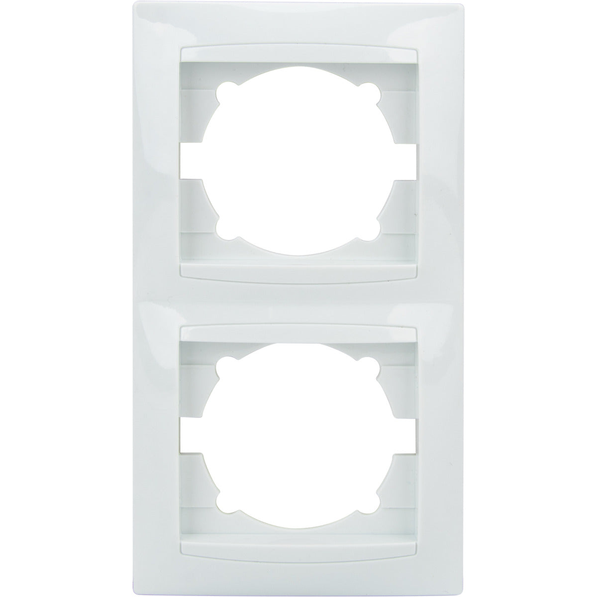 Double plaque encastrée Verticale Zyna - Blanc - Zenitech