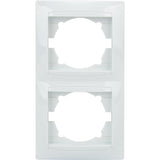 Double plaque encastrée Verticale Zyna - Blanc - Zenitech
