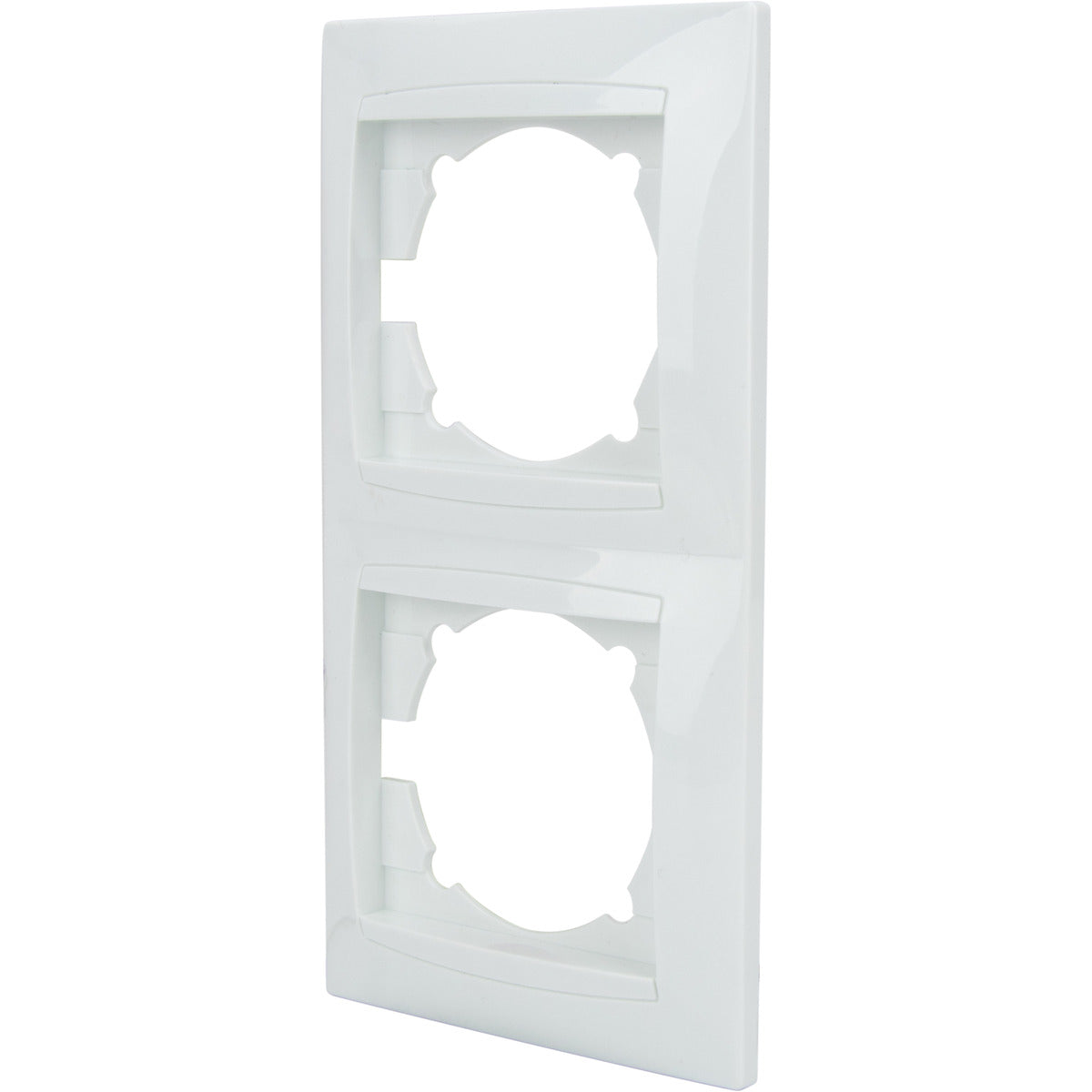 Double plaque encastrée Verticale Zyna - Blanc - Zenitech