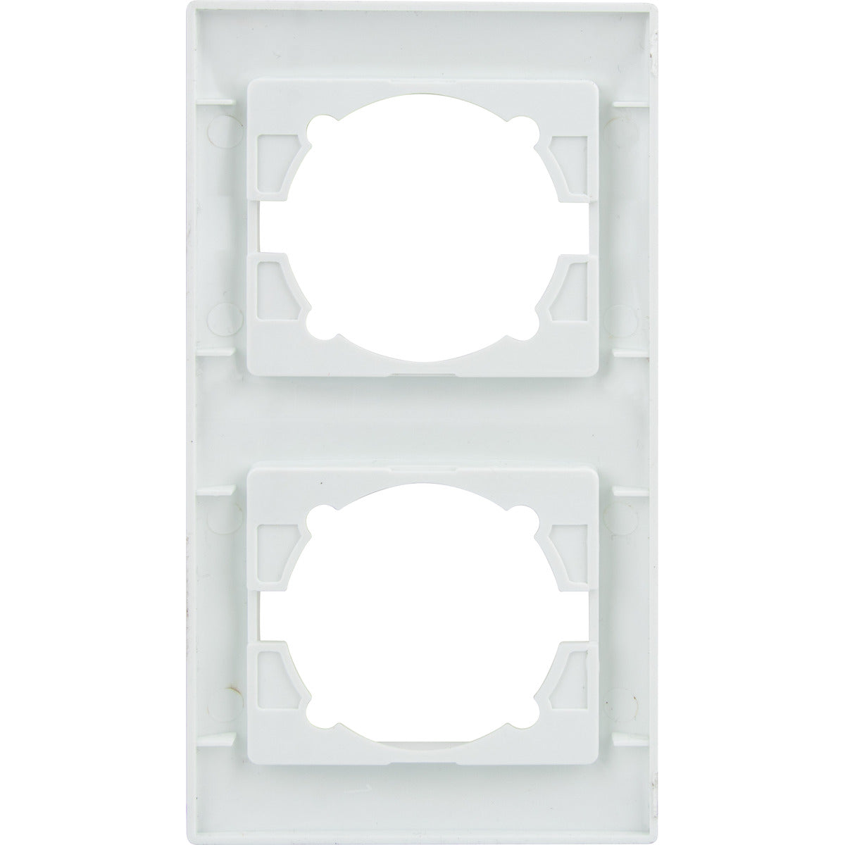 Double plaque encastrée Verticale Zyna - Blanc - Zenitech