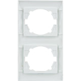 Double plaque encastrée Verticale Zyna - Blanc - Zenitech