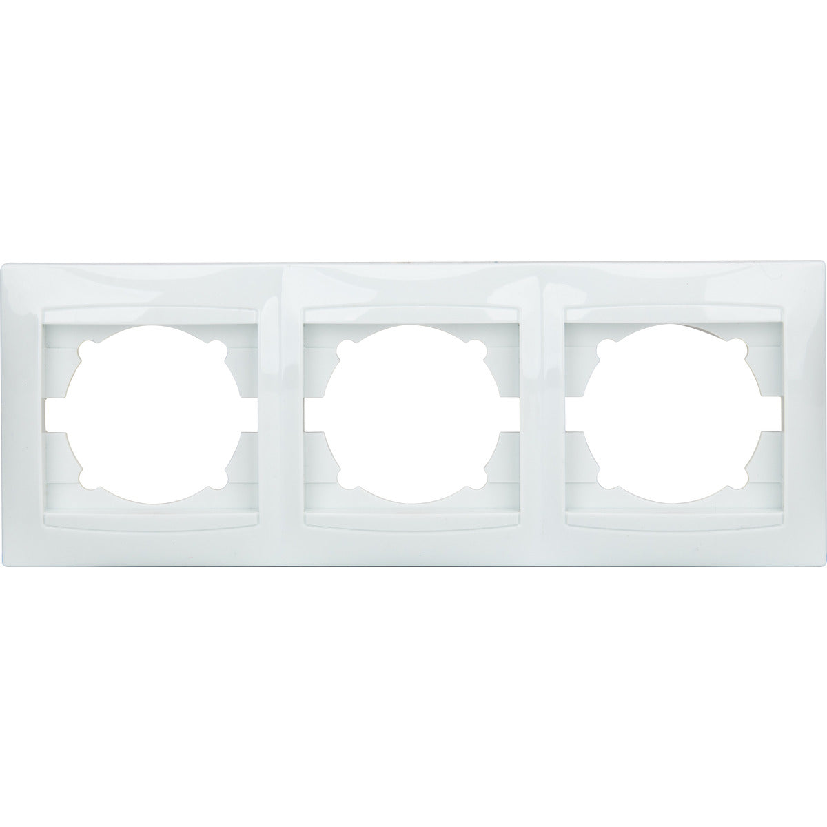 Triple plaque encastrée horizontale Zyna - Blanc - Zenitech