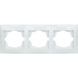 Triple plaque encastrée horizontale Zyna - Blanc - Zenitech