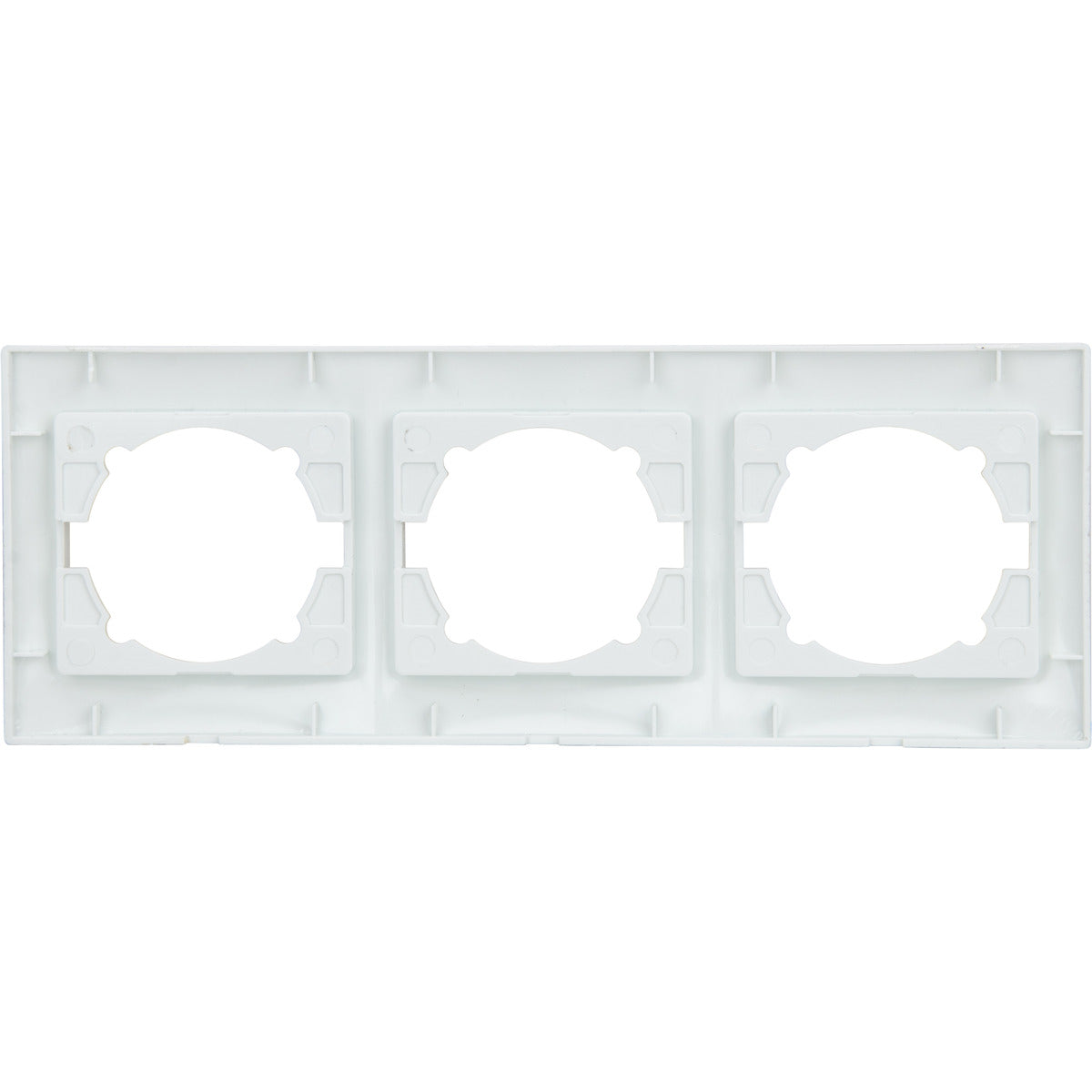 Triple plaque encastrée horizontale Zyna - Blanc - Zenitech