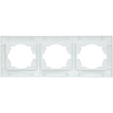 Triple plaque encastrée horizontale Zyna - Blanc - Zenitech