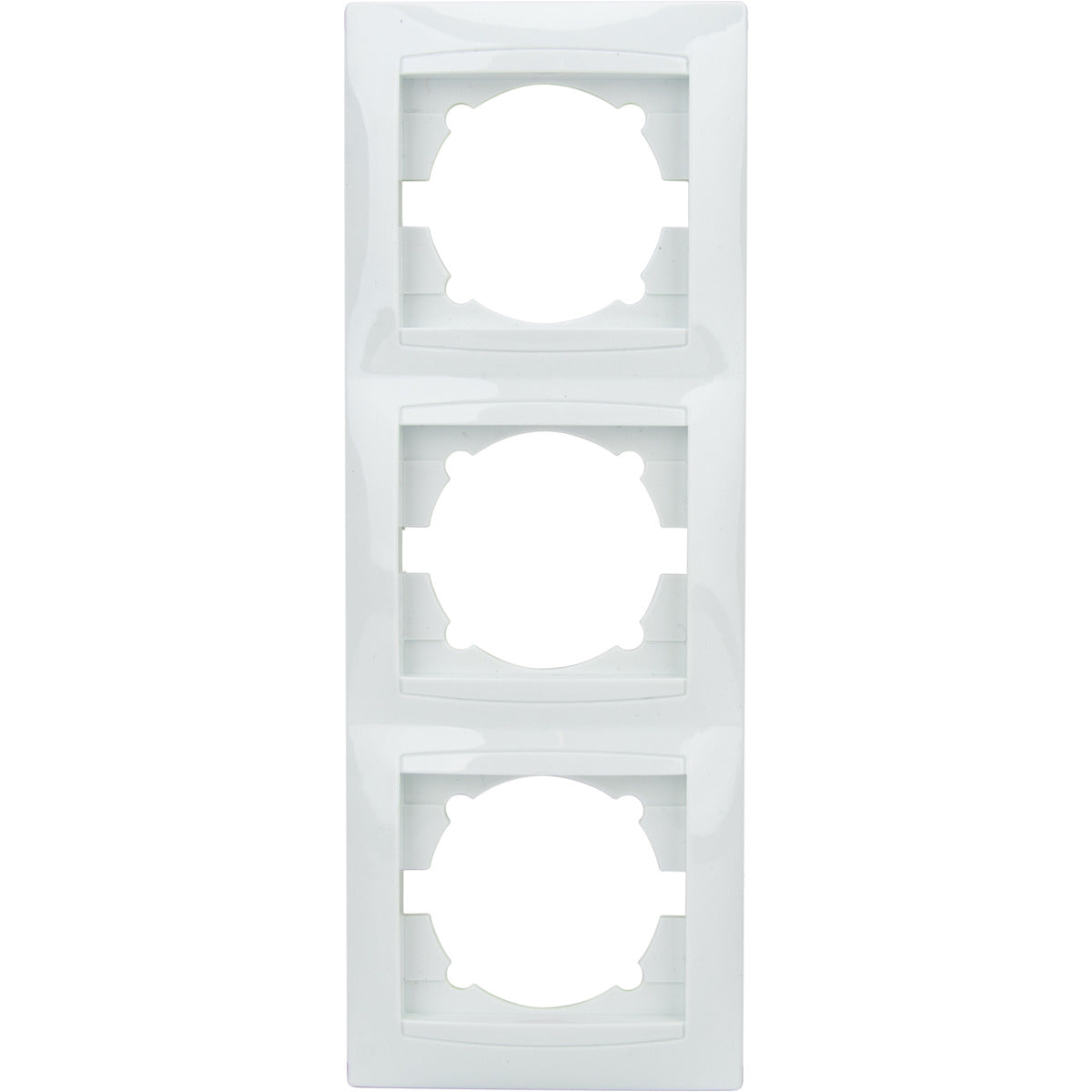 Triple plaque encastrée Verticale Zyna - Blanc - Zenitech