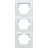 Triple plaque encastrée Verticale Zyna - Blanc - Zenitech