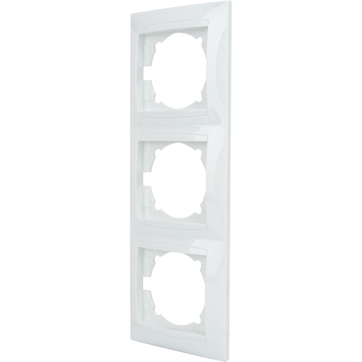 Triple plaque encastrée Verticale Zyna - Blanc - Zenitech