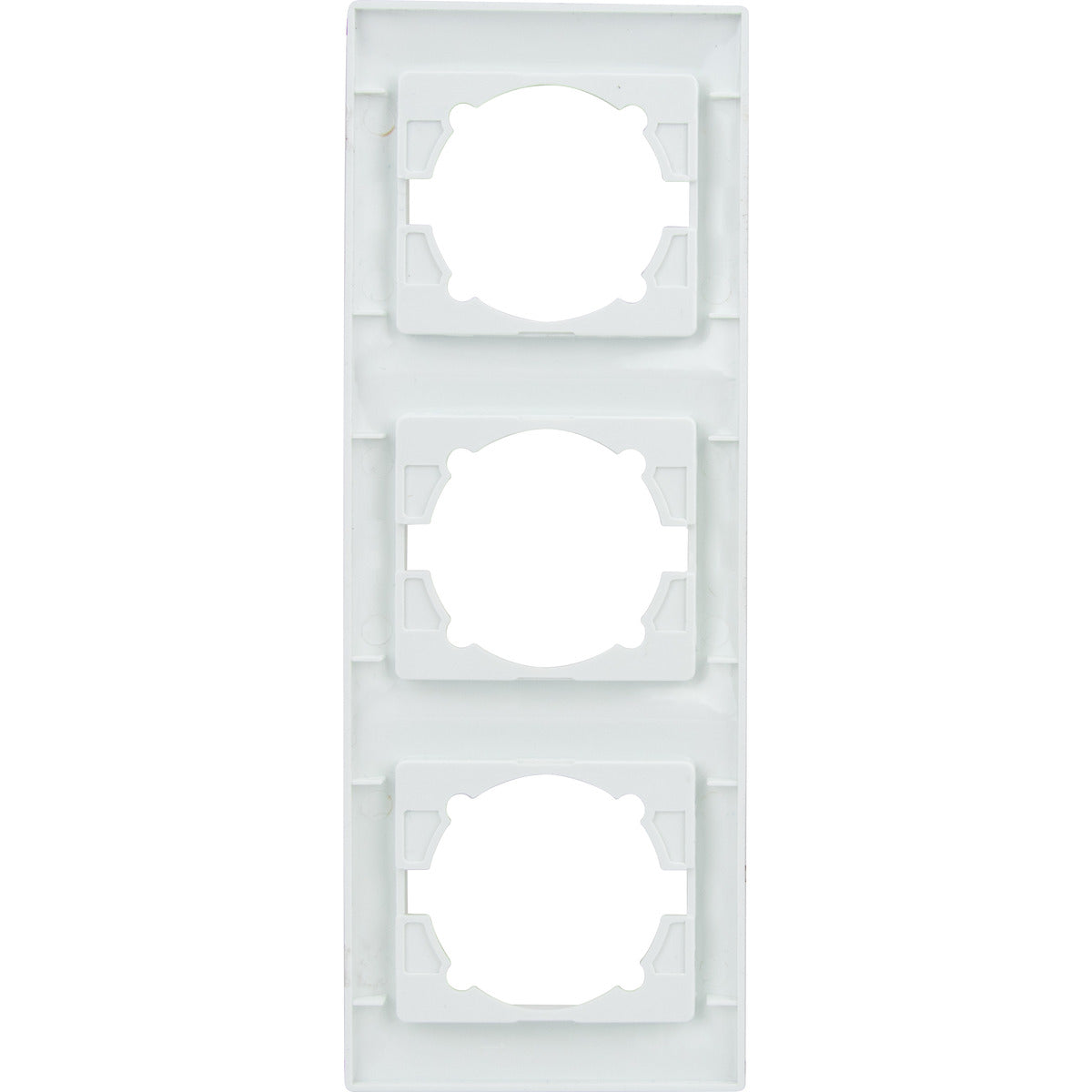 Triple plaque encastrée Verticale Zyna - Blanc - Zenitech