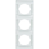 Triple plaque encastrée Verticale Zyna - Blanc - Zenitech