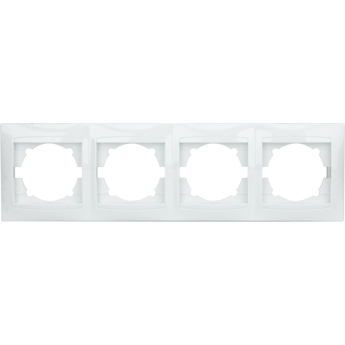 Plaque encastrée 4 boîtes horizontales Zyna - Blanc - Zenitech