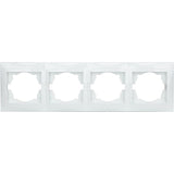 Plaque encastrée 4 boîtes horizontales Zyna - Blanc - Zenitech