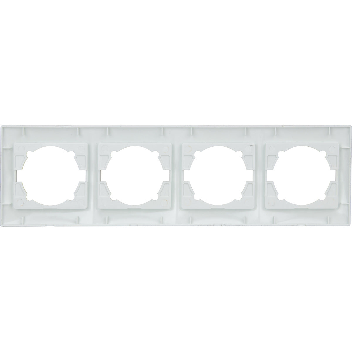 Plaque encastrée 4 boîtes horizontales Zyna - Blanc - Zenitech