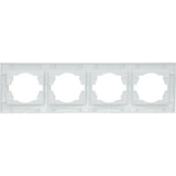 Plaque encastrée 4 boîtes horizontales Zyna - Blanc - Zenitech