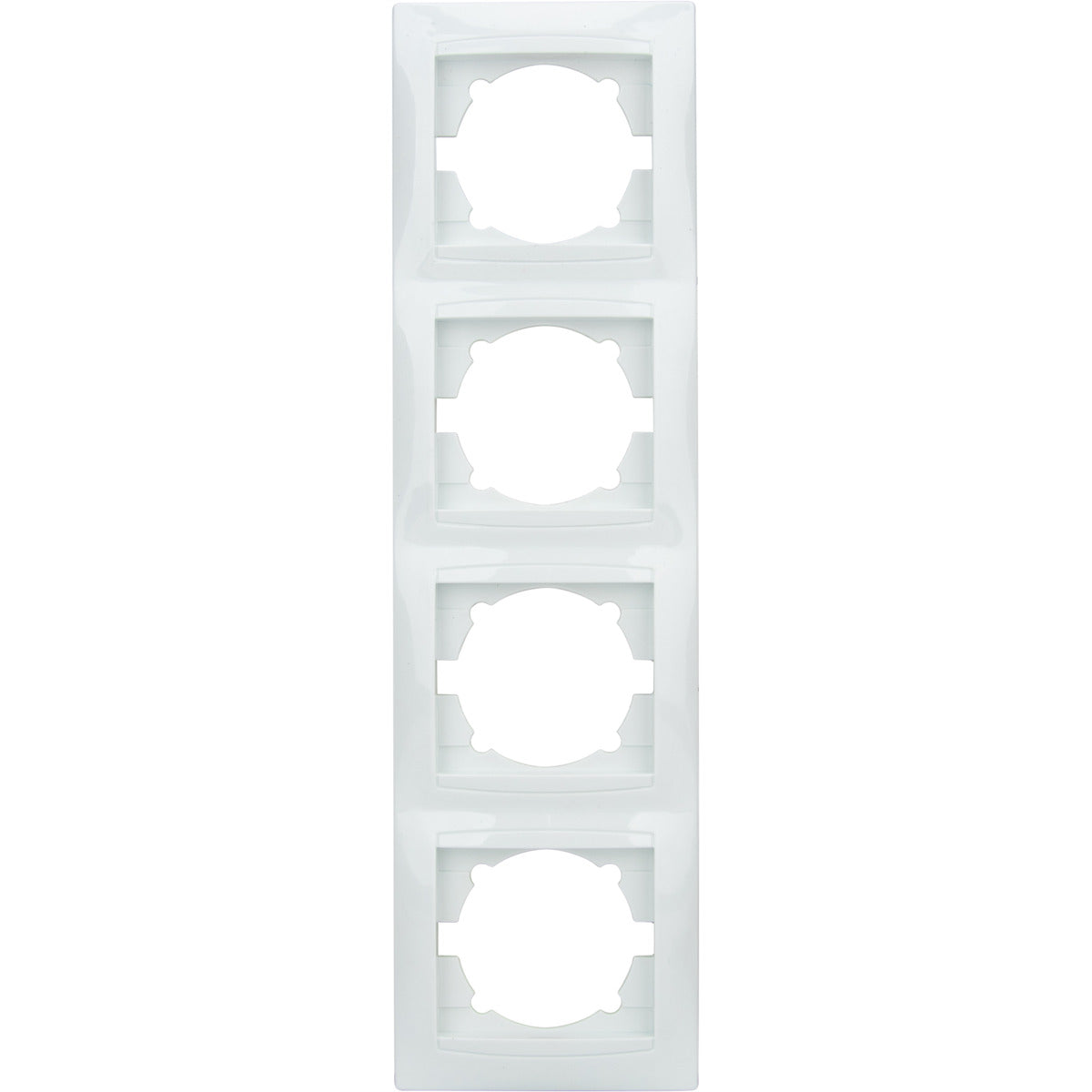 Plaque encastrée 4 boîtes Verticales Zyna - Blanc - Zenitech