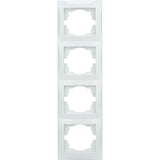 Plaque encastrée 4 boîtes Verticales Zyna - Blanc - Zenitech