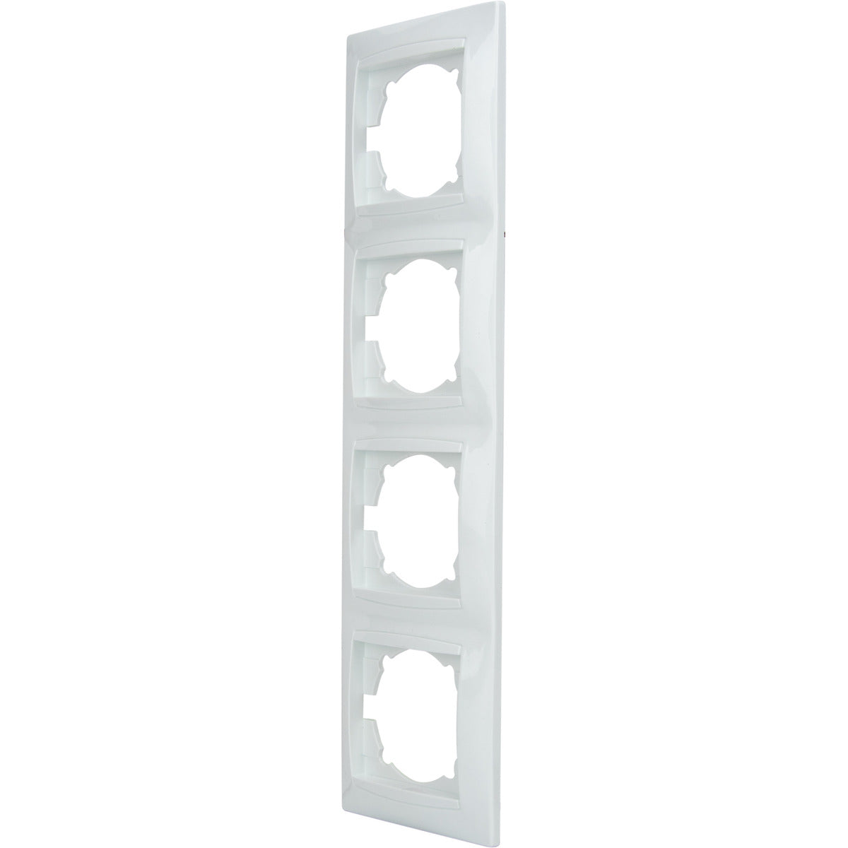 Plaque encastrée 4 boîtes Verticales Zyna - Blanc - Zenitech