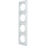 Plaque encastrée 4 boîtes Verticales Zyna - Blanc - Zenitech