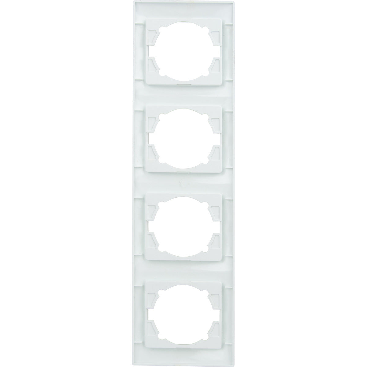 Plaque encastrée 4 boîtes Verticales Zyna - Blanc - Zenitech