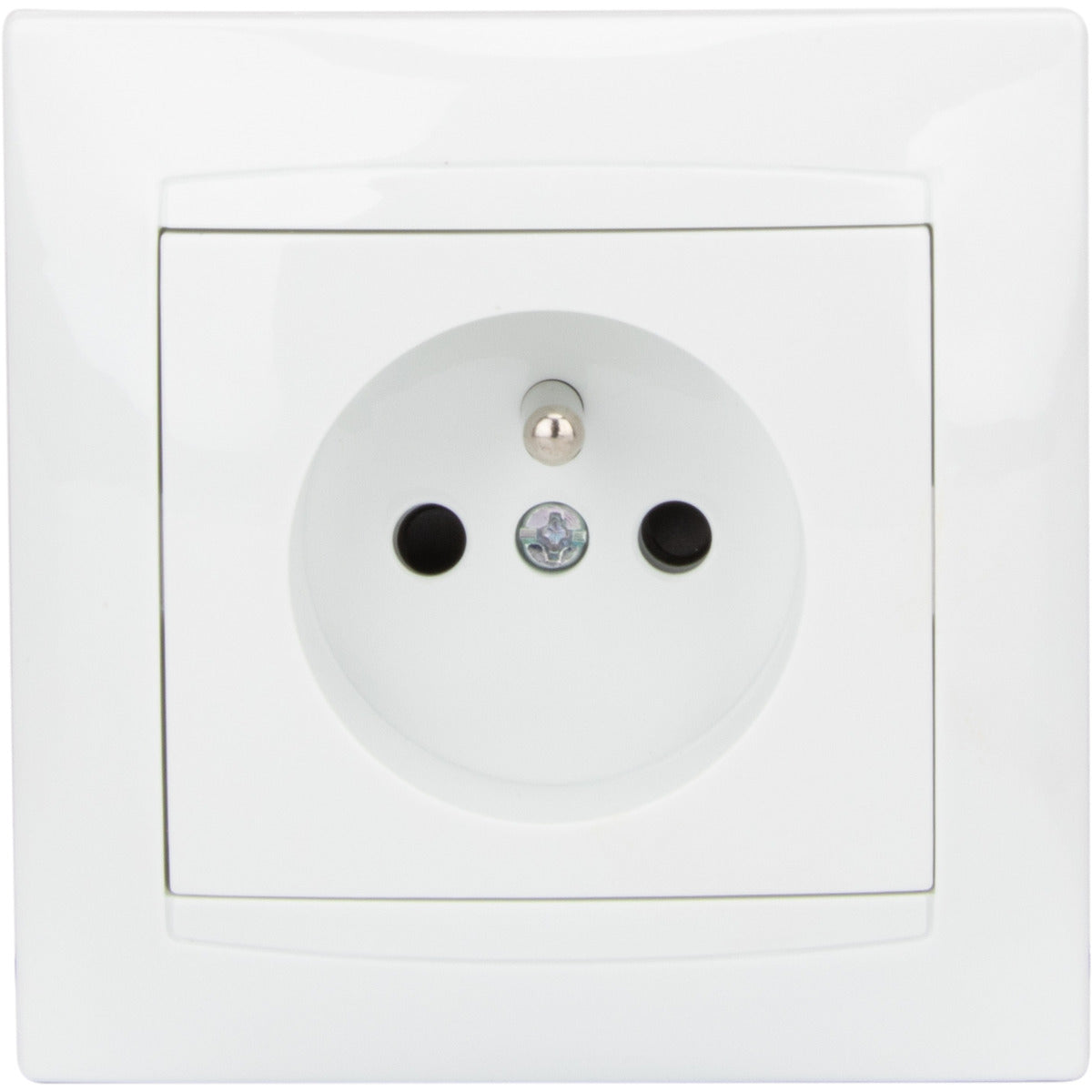 Prise 2P+T encastrée Zyna - Blanc - Zenitech