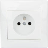 Prise 2P+T encastrée Zyna - Blanc - Zenitech