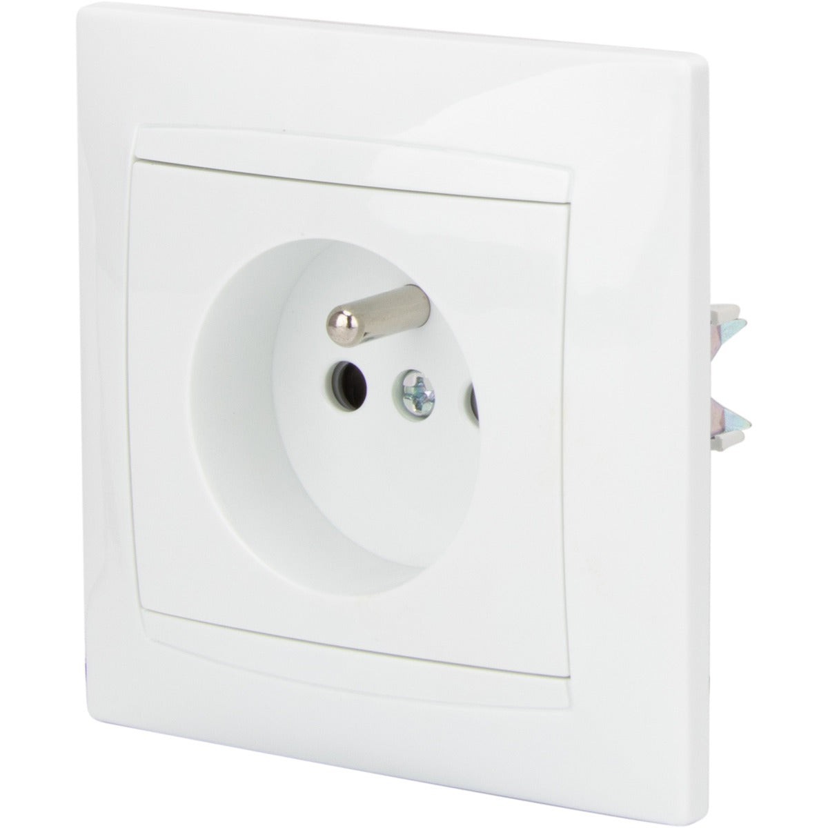 Prise 2P+T encastrée Zyna - Blanc - Zenitech