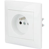 Prise 2P+T encastrée Zyna - Blanc - Zenitech