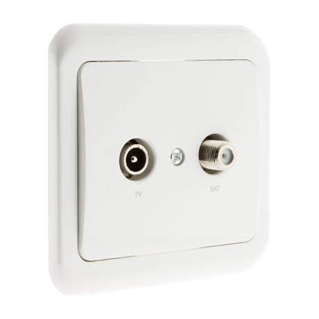 Prise TV radio encastrée IP20 - Zenitech