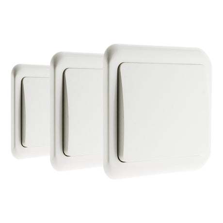 Lot de 3 interrupteurs simples 10A - Zenitech