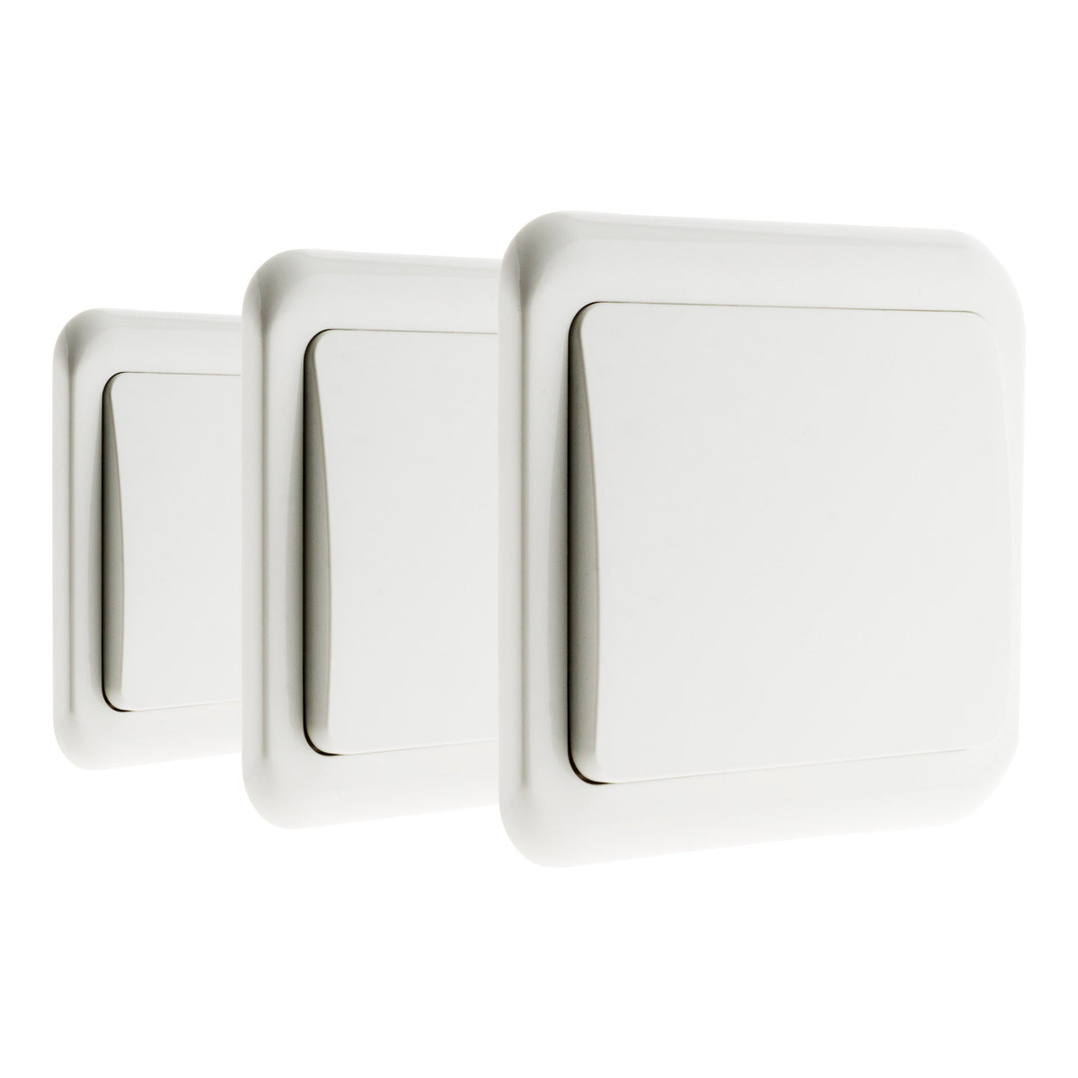 Lot de 3 interrupteurs simples 10A - Zenitech