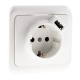 Prise encastrée Schuko 16A + USB A - Antaria - Zenitech