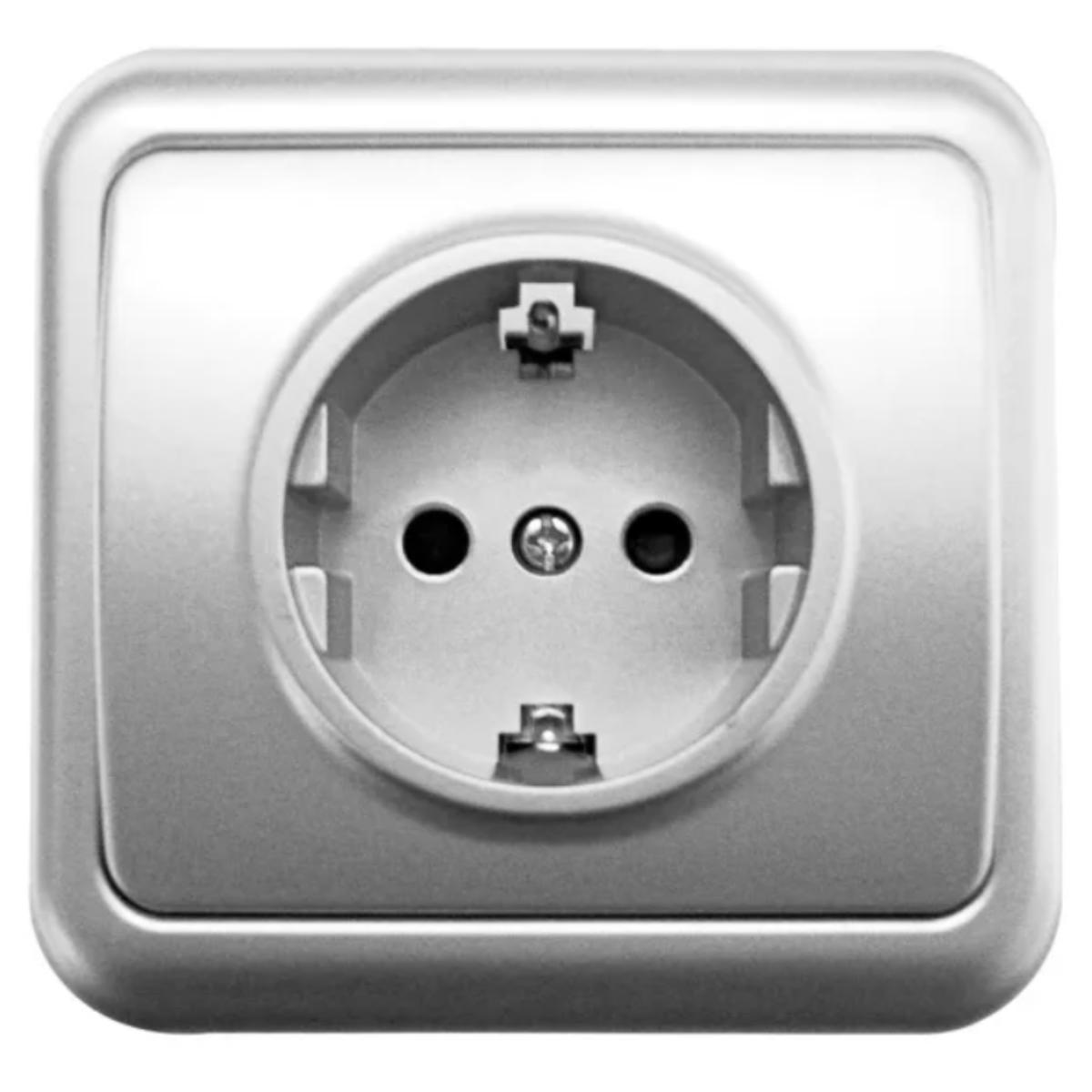 Prise encastrable Schuko Antaria - 10/16A - blanc - Zenitech