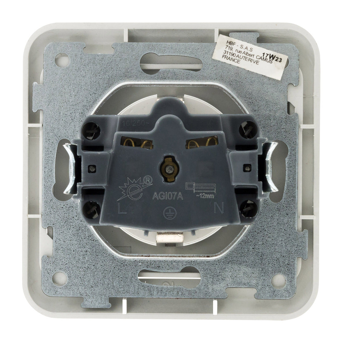 Prise encastrable Schuko Antaria - 10/16A - blanc - Zenitech