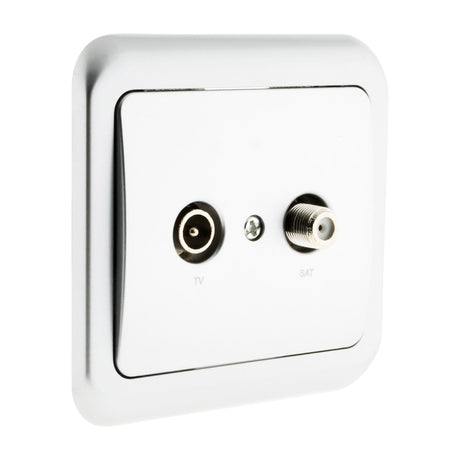 Prise TV radio encastrée IP20 - Zenitech