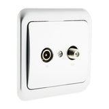 Prise TV radio encastrée IP20 - Zenitech