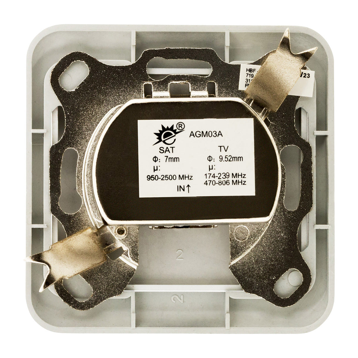 Prise TV radio encastrée IP20 - Zenitech