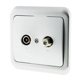 Prise TV radio encastrée IP20 - Zenitech