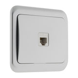 Prise téléphone encastrée Antaria - chrome - Zenitech