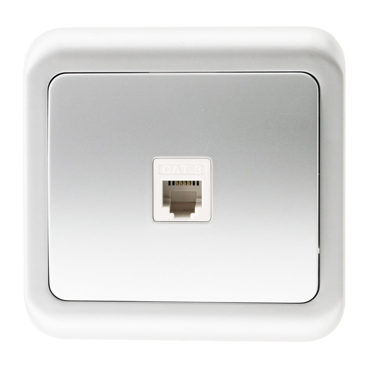 Prise téléphone encastrée Antaria - chrome - Zenitech