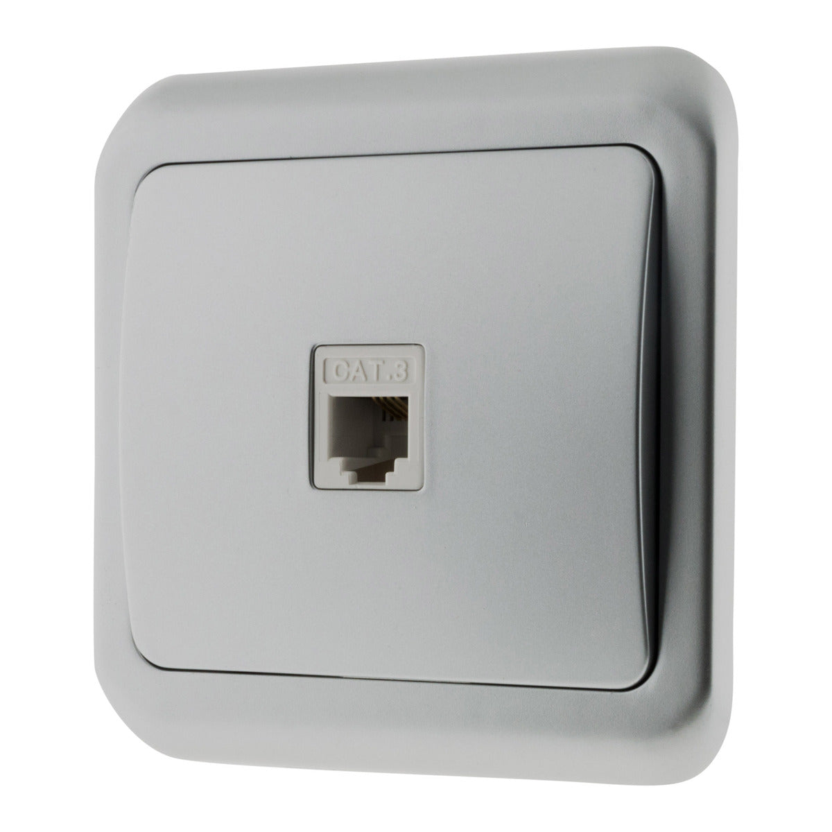 Prise téléphone encastrée Antaria - chrome - Zenitech