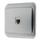 Prise téléphone encastrée Antaria - chrome - Zenitech