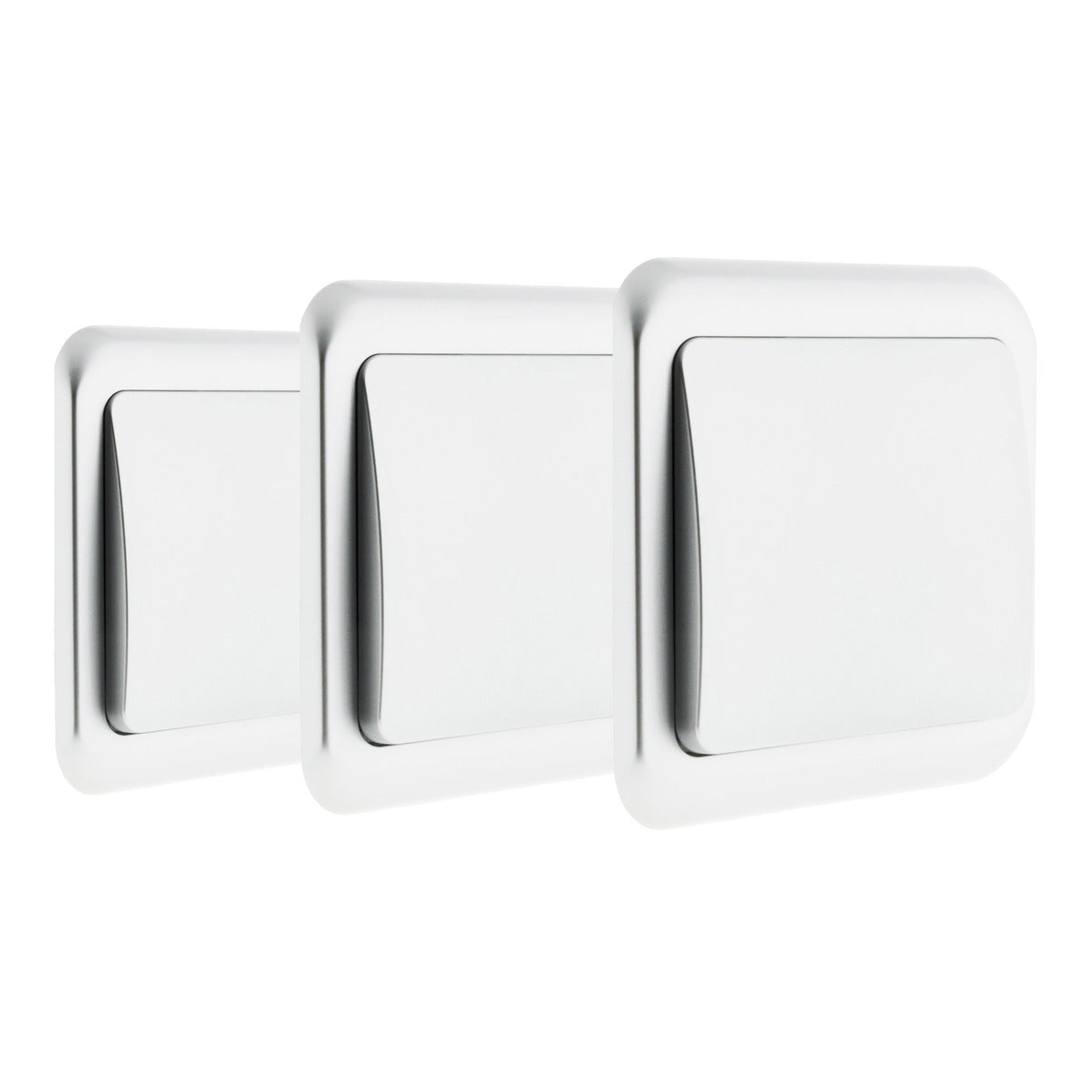 Lot de 3 interrupteurs simples 10A - Zenitech