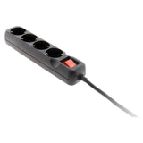 Multiprise Schuko + interrupteur 16A - noir - Zenitech