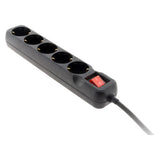 Multiprise Schuko + interrupteur 16A - noir - Zenitech