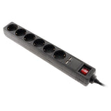 Multiprise Schuko 16A + 2 USB - blanc - Zenitech